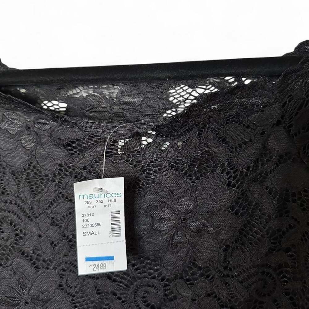 NWT Maurice’s Floral Lace Lined Top Women’s Size Small Romantic Blouse - Picture 2 of 5